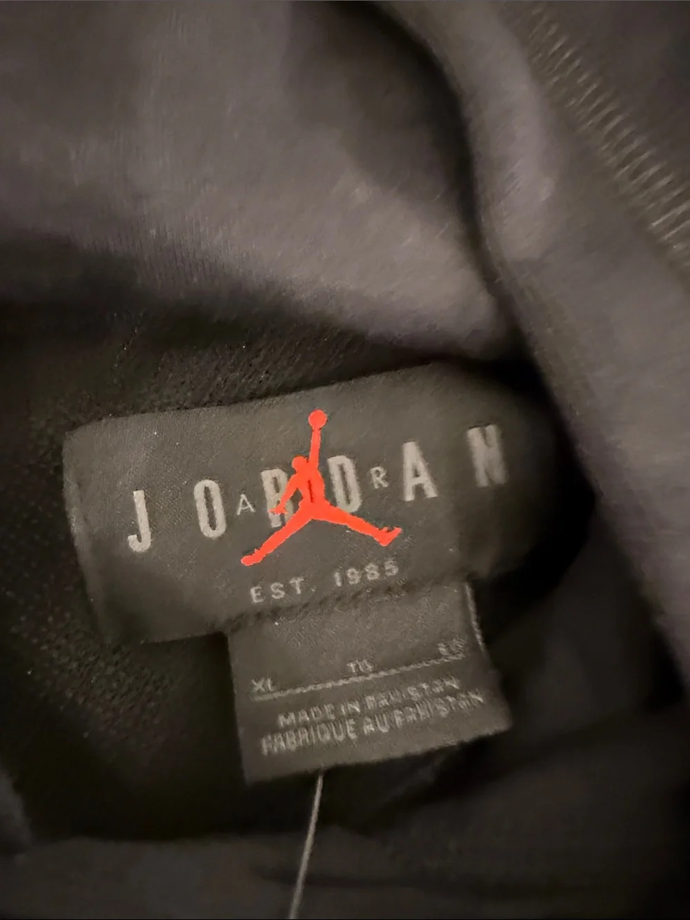 Jordan Dri-Fit Sport FQ6808-010 Black Graphic Fleece Hoodie Men’s XL